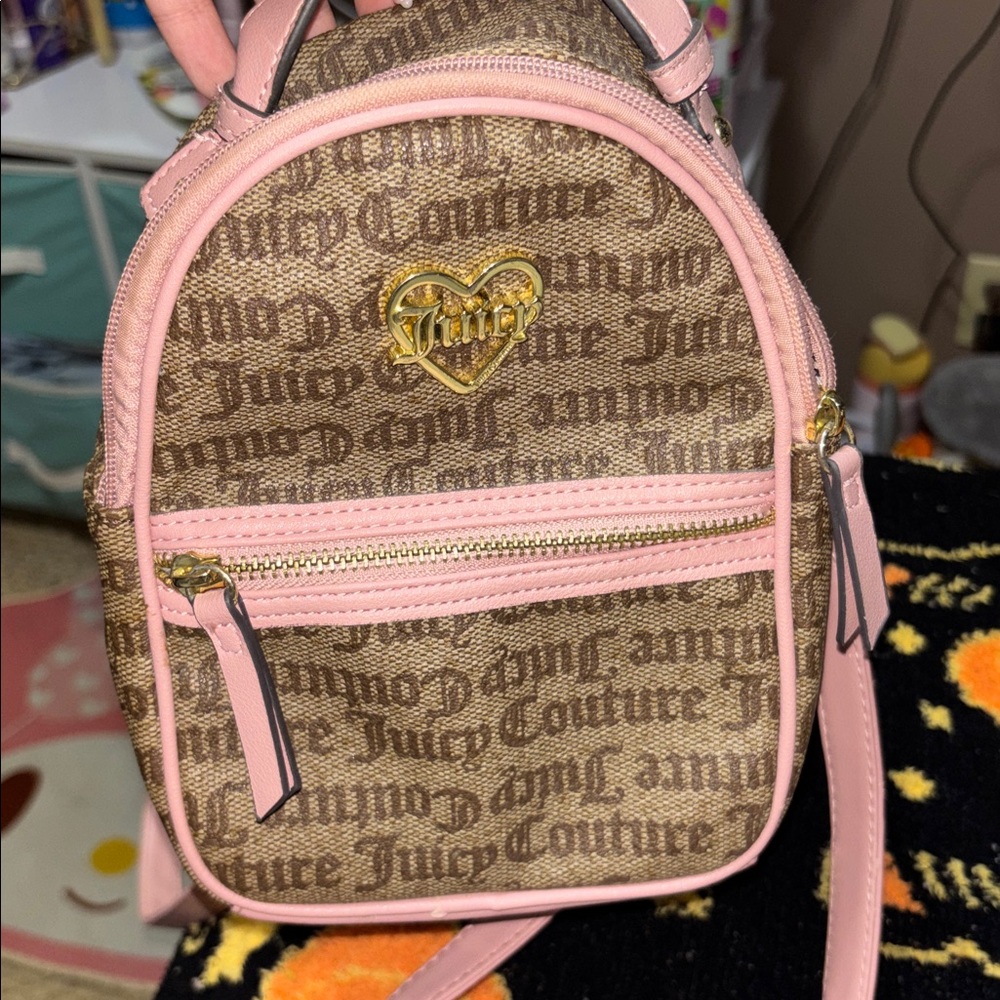 Juicy Couture Pink and Brown Crossbody Bag